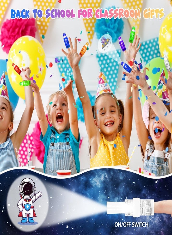 24 قطعة من أضواء الأصابع LED، هدايا حفلات مضيئة في الظلام، ألعاب مضيئة، هدايا بالجملة للأطفال، أولاد وبنات، أكياس هدايا عيد الميلاد، حشوات، زينة حفلات، حفلات العودة إلى المدرسة، جوائز صفية (space001) - Image 4